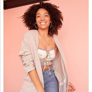 Donni Ribbed Sweater Coat